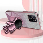 For Xiaomi Redmi K60 Ultra Glittery Powder Case PC+TPU Phone Cover with Astronaut Kickstand