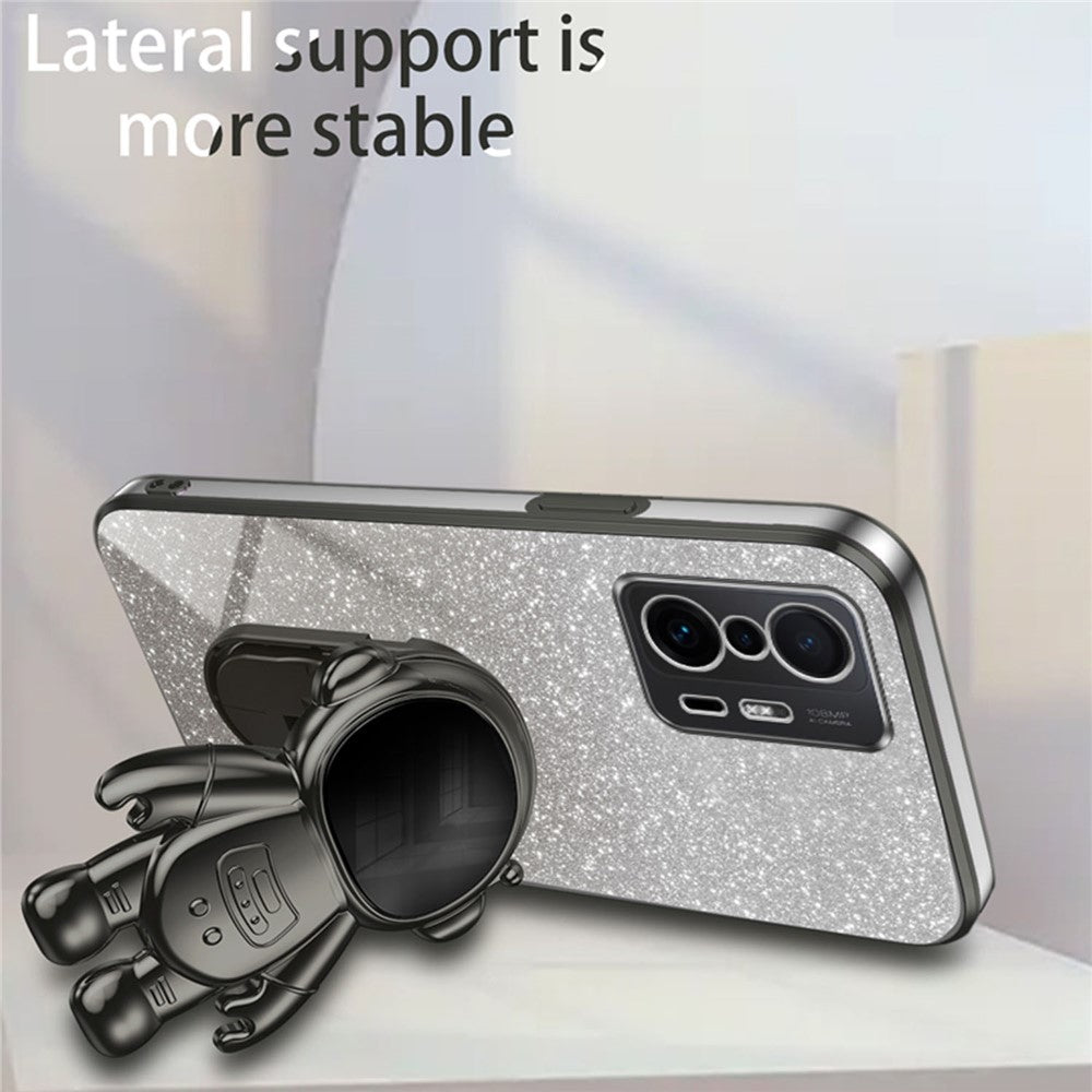 For Xiaomi 11T Pro 5G / 11T 5G Case PC+TPU Phone Cover with Astronaut Kickstand