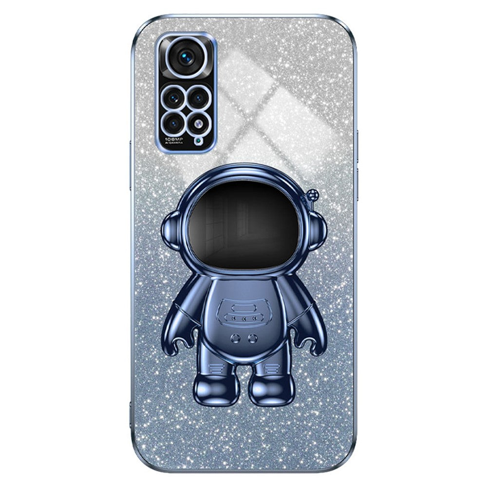 Xiaomi Redmi Note 11S 4G Astronaut Kickstand-skal PC+TPU-mobilskydd