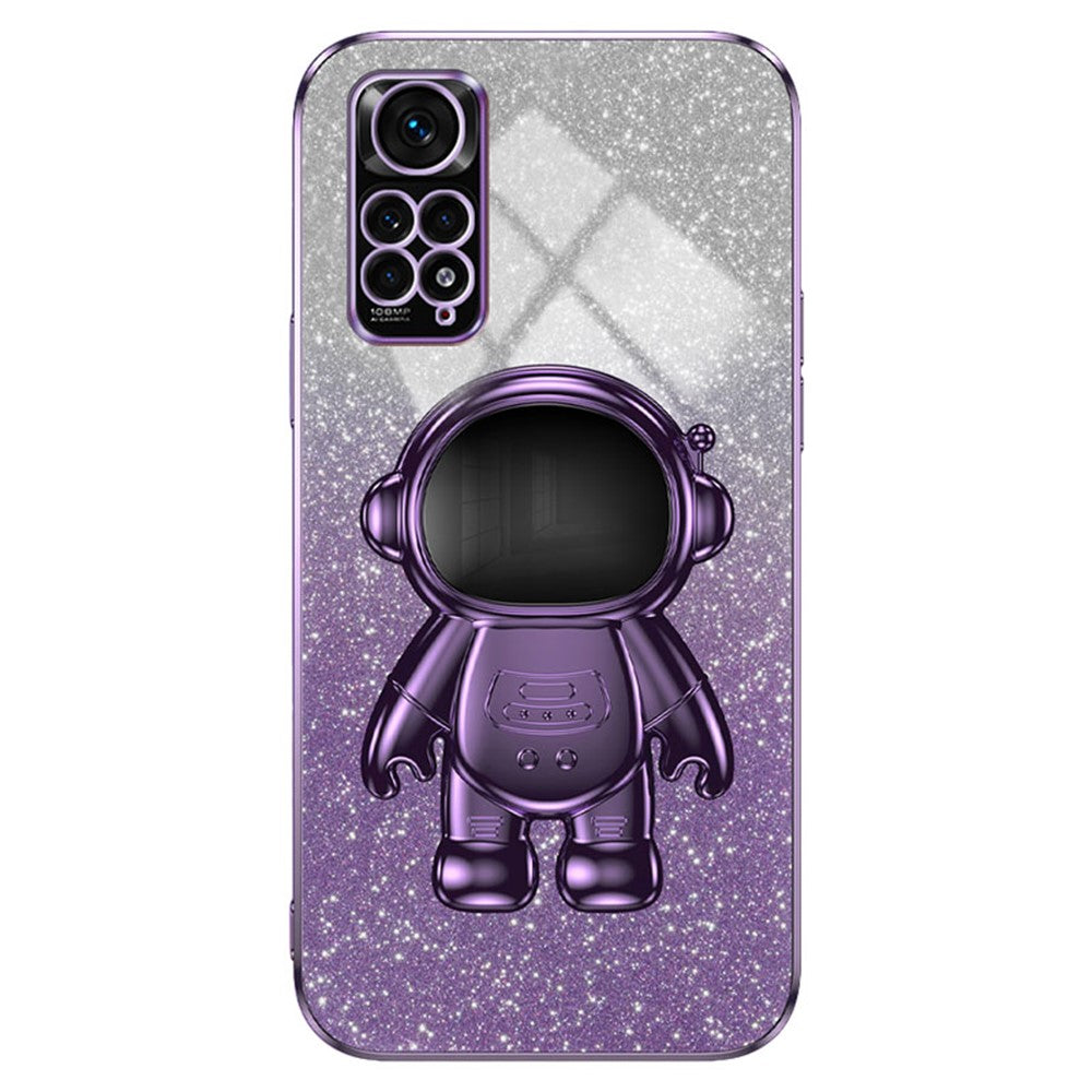 Xiaomi Redmi Note 11S 4G Astronaut Kickstand-skal PC+TPU-mobilskydd