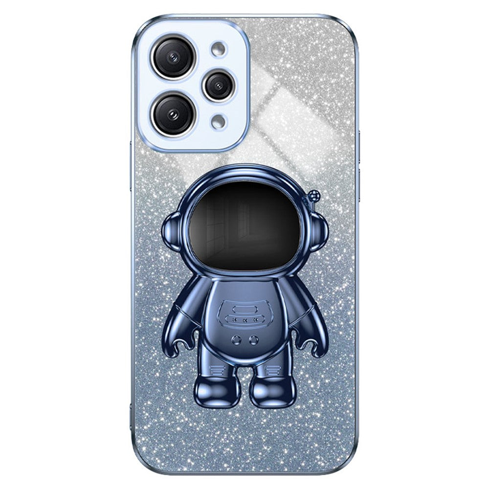 Phone Case for Xiaomi Redmi 12 4G Shockproof PC+TPU Phone Cover with Astronaut Kickstand