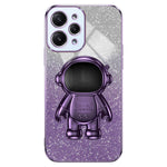 Phone Case for Xiaomi Redmi 12 4G Shockproof PC+TPU Phone Cover with Astronaut Kickstand
