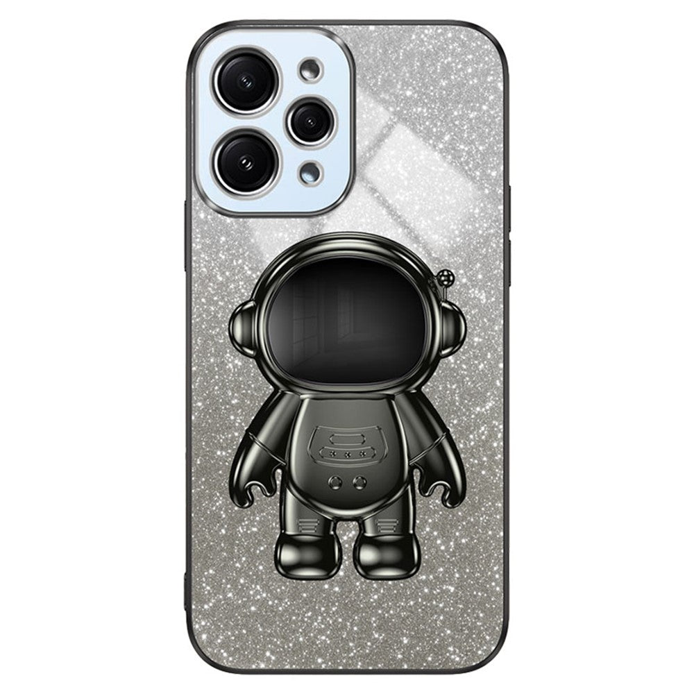 Phone Case for Xiaomi Redmi 12 4G Shockproof PC+TPU Phone Cover with Astronaut Kickstand