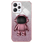 Phone Case for Xiaomi Redmi 12 4G Shockproof PC+TPU Phone Cover with Astronaut Kickstand