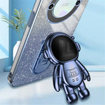 For Honor X40 5G Cases Slim-Fit PC+TPU Mobile Phone Cover with Astronaut Kickstand