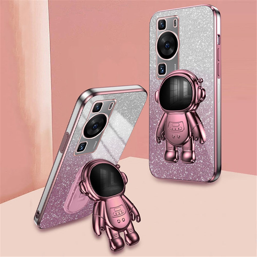 Huawei P60 Pro mobilskal PC+TPU reptåligt mobilskal med Astronaut-stativ