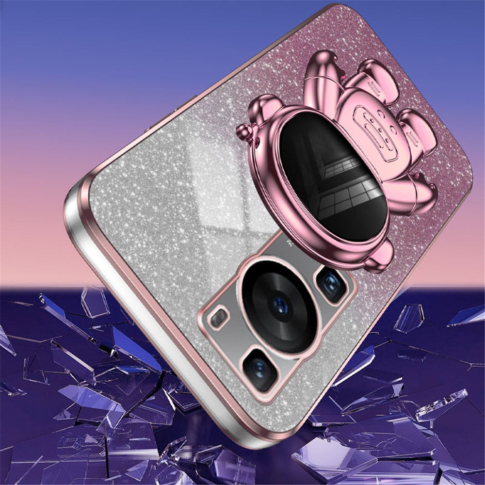 Huawei P60 Pro mobilskal PC+TPU reptåligt mobilskal med Astronaut-stativ
