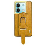 For Xiaomi Redmi Note 13 5G Cell Phone Case Wristband Design Electroplating Crocodile Texture Cover