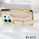 For Xiaomi Redmi Note 13 Pro 5G / Poco X6 5G Case Leather+TPU Anti-scratch Phone Cover with Wristband