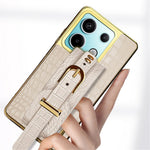 For Xiaomi Redmi Note 13 Pro 5G / Poco X6 5G Case Leather+TPU Anti-scratch Phone Cover with Wristband