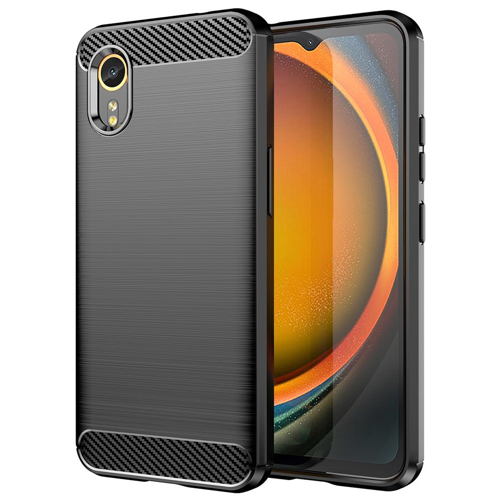 For Samsung Galaxy Xcover7 TPU Case Carbon Fiber Texture Mobile Phone Cover