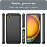 For Samsung Galaxy Xcover7 TPU Case Carbon Fiber Texture Mobile Phone Cover