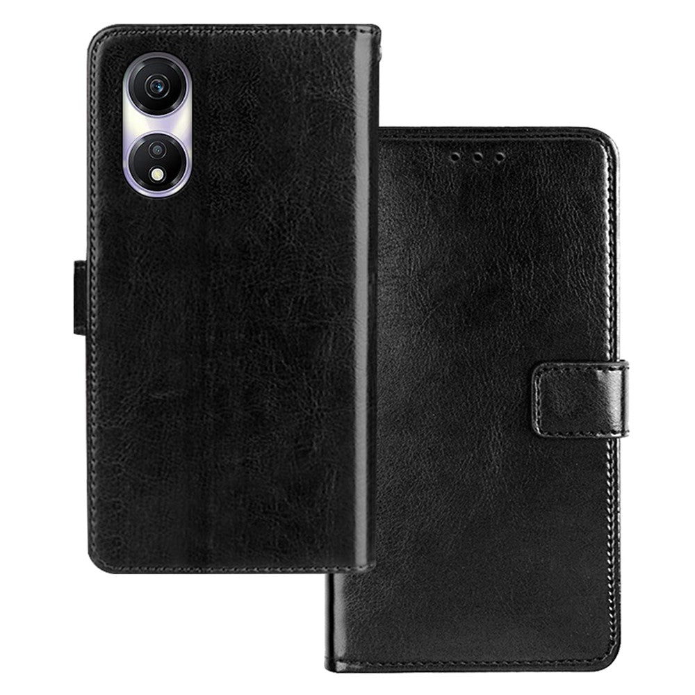 IDEWEI For Honor Play 40 Wallet Case PU Leather Crazy Horse Texture Phone Cover