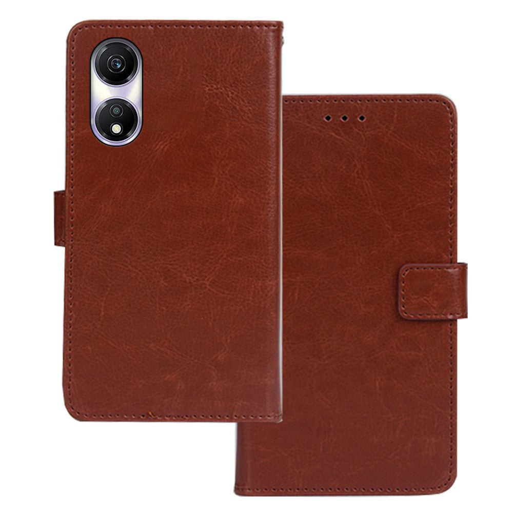 IDEWEI For Honor Play 40 Wallet Case PU Leather Crazy Horse Texture Phone Cover