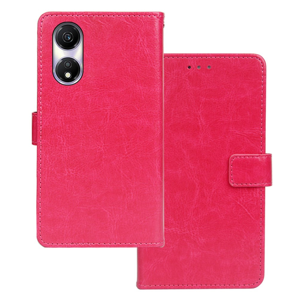 IDEWEI For Honor Play 40 Wallet Case PU Leather Crazy Horse Texture Phone Cover