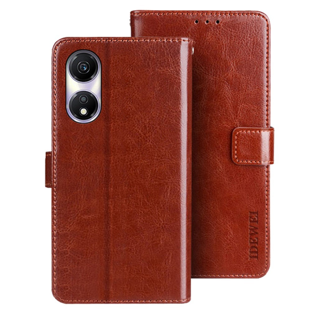 IDEWEI For Honor Play 40 Case Magnetic Clasp Crazy Horse Texture Leather Phone Cover