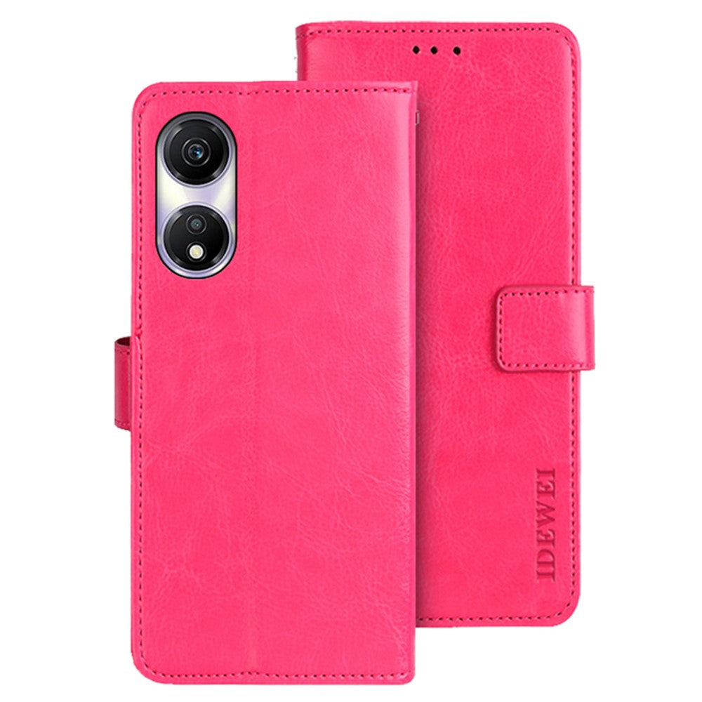 IDEWEI For Honor Play 40 Case Magnetic Clasp Crazy Horse Texture Leather Phone Cover