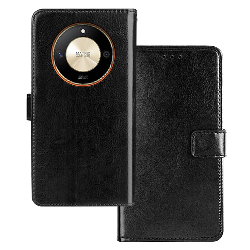 IDEWEI Til Honor X9b 5G / Magic6 Lite 5G Etui PU Læder Folio Telefoncover Crazy Horse Tekstur