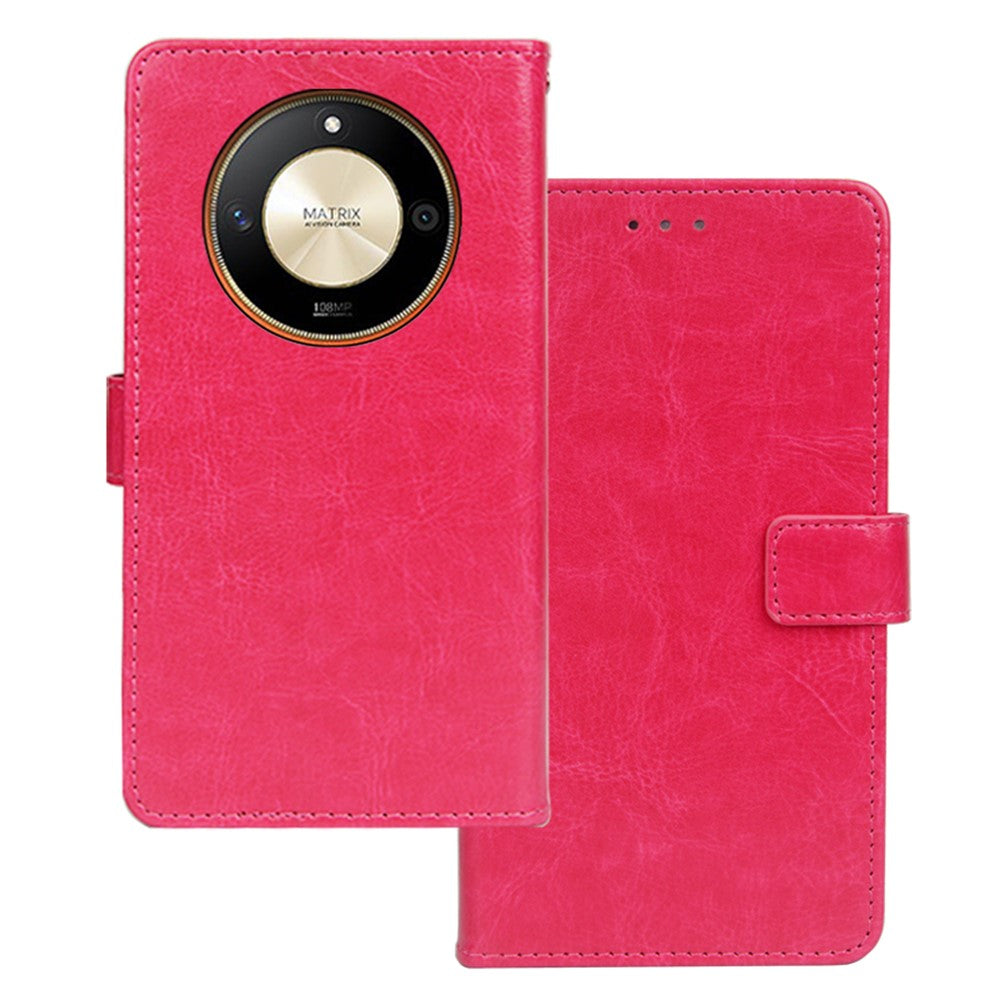 IDEWEI Til Honor X9b 5G / Magic6 Lite 5G Etui PU Læder Folio Telefoncover Crazy Horse Tekstur