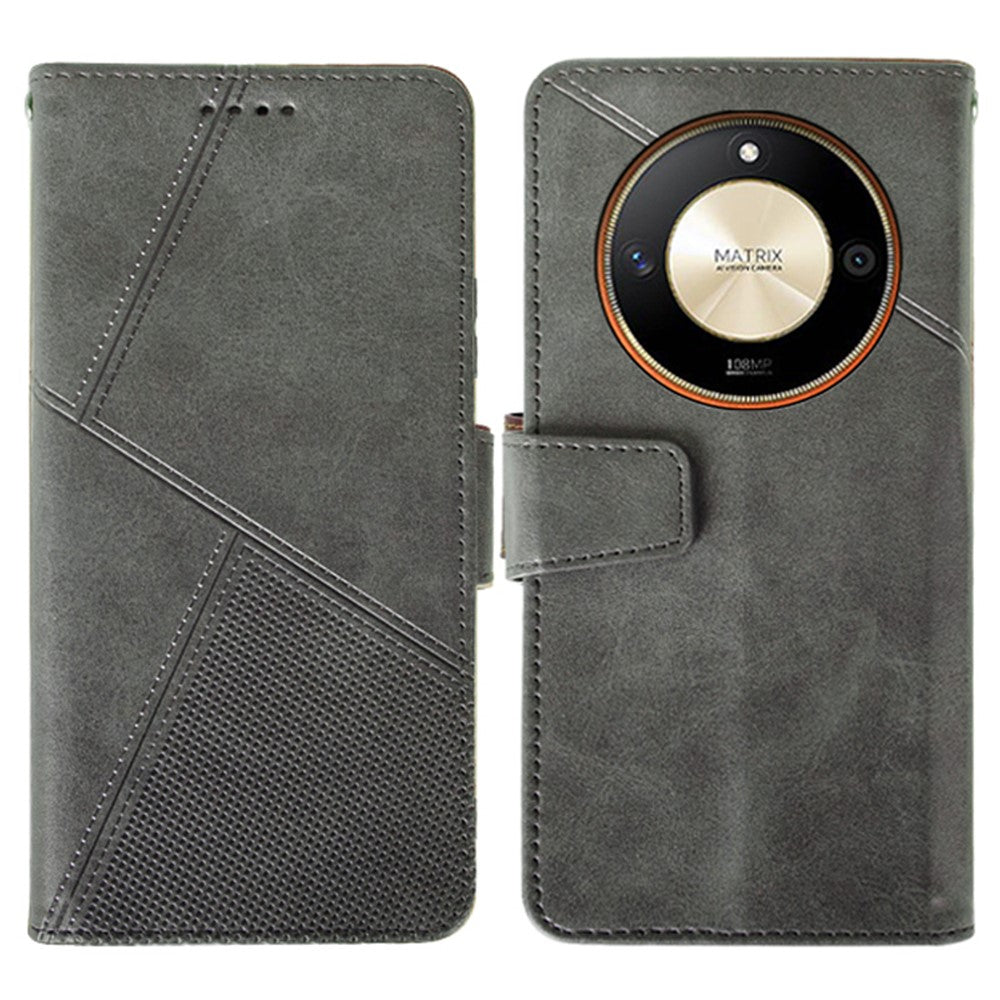 IDEWEI For Honor X9b 5G Case PU Leather Stand Phone Cover with Calf Texture