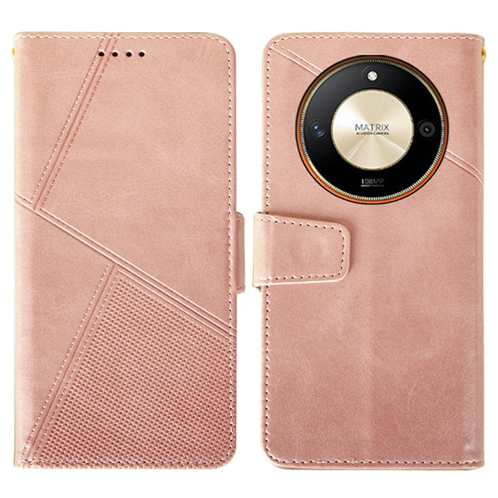 IDEWEI For Honor X9b 5G Case PU Leather Stand Phone Cover with Calf Texture