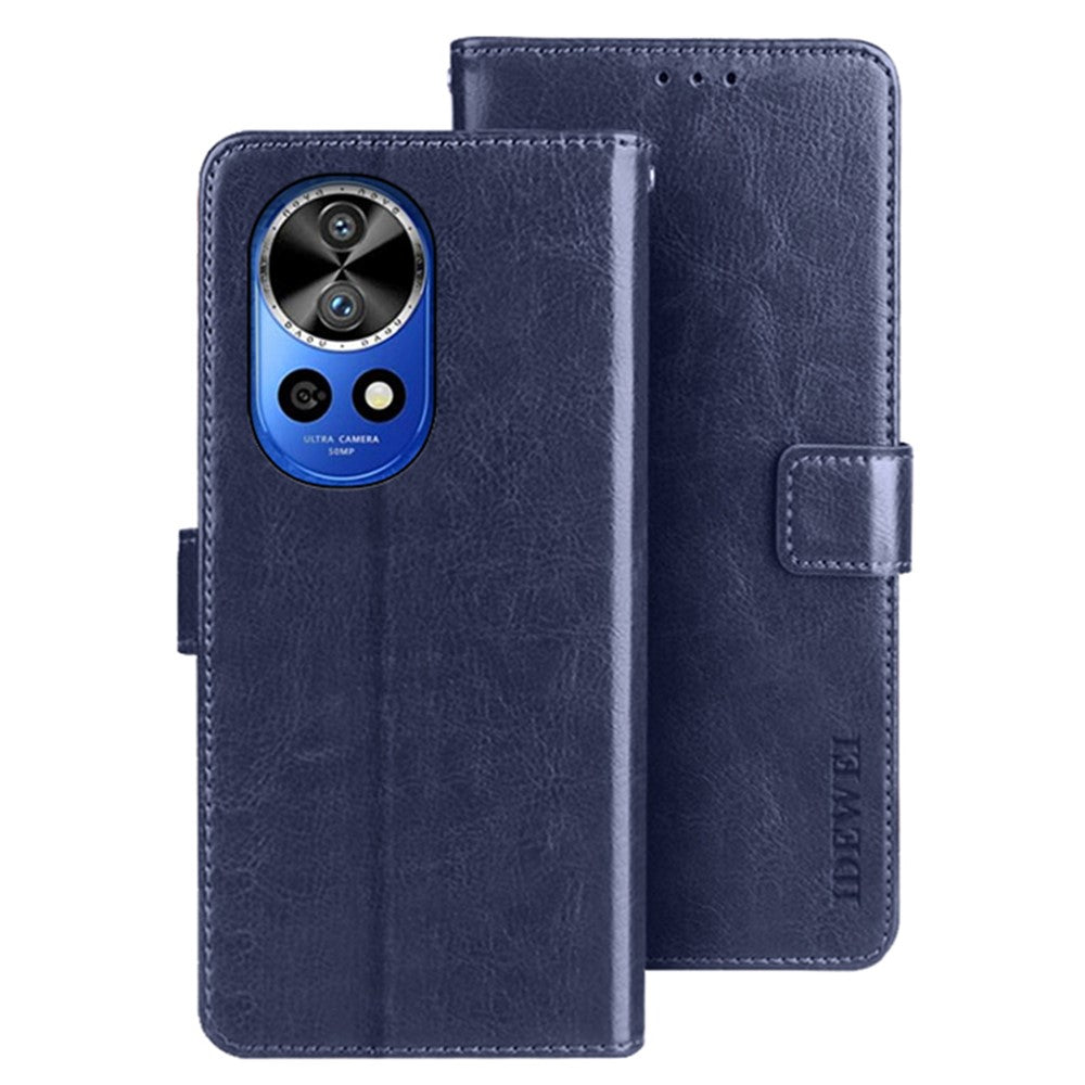 IDEWEI For Huawei nova 12 Pro 5G / nova 12 Ultra 5G Case Crazy Horse Texture Flip Stand Anti-scratch Phone Cover