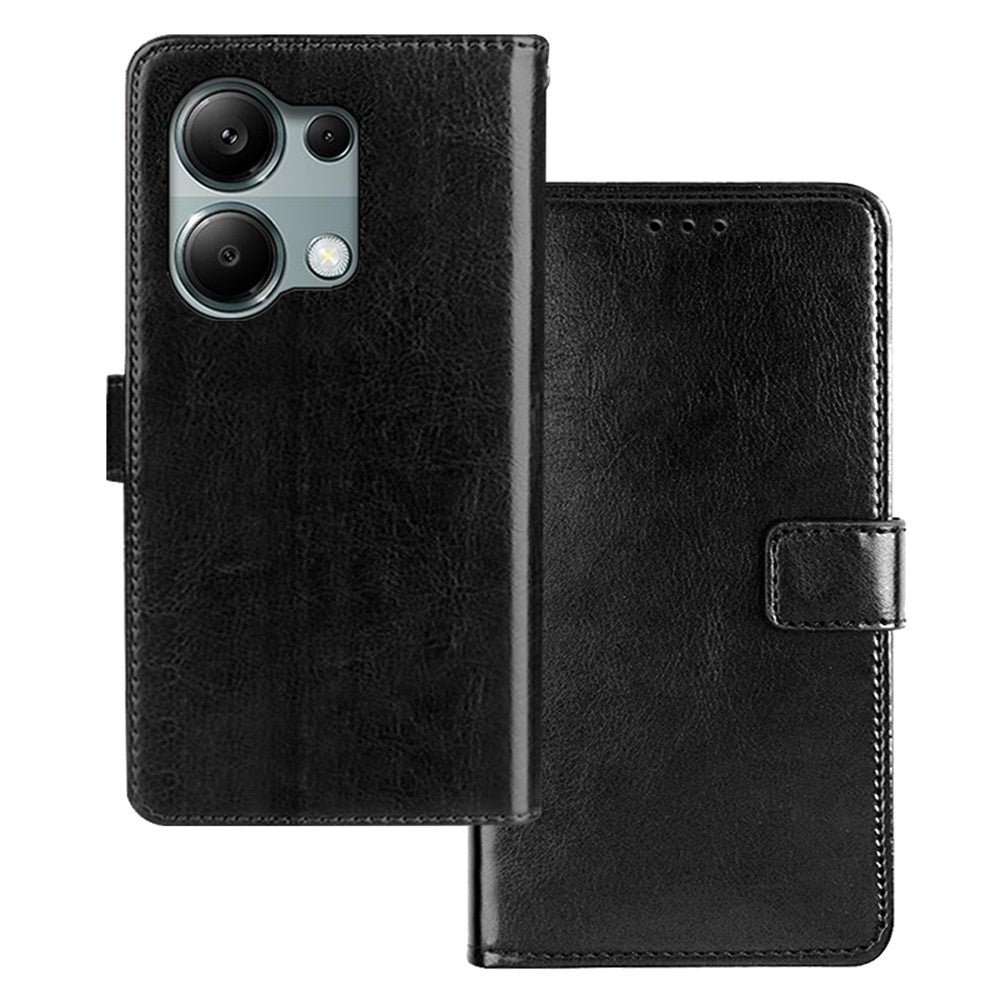 IDEWEI For Xiaomi Redmi Note 13 Pro 4G / Poco M6 Pro 4G Case Crazy Horse Texture Leather Cellphone Cover