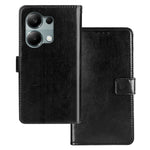IDEWEI För Xiaomi Redmi Note 13 Pro 4G / Poco M6 Pro 4G Skal Crazy Horse Texture Läder Mobilskal