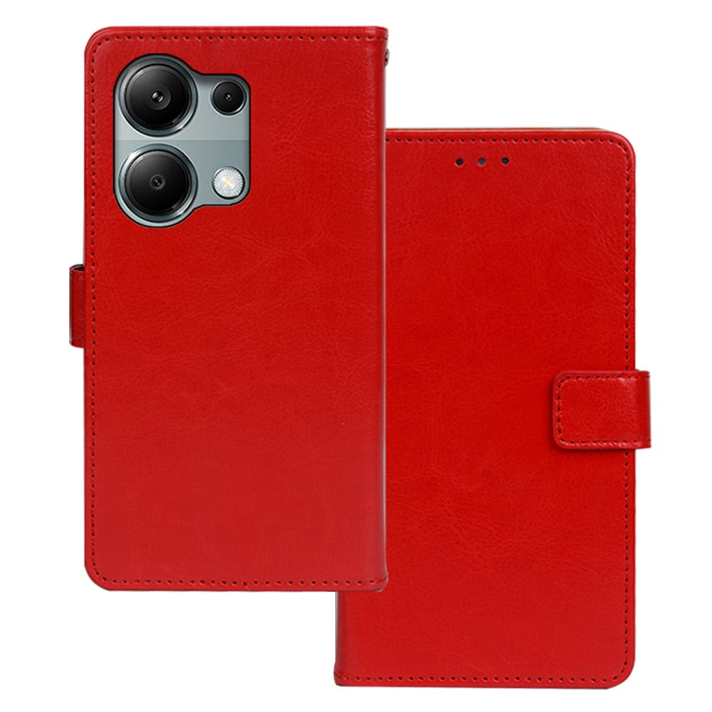 IDEWEI For Xiaomi Redmi Note 13 Pro 4G / Poco M6 Pro 4G Case Crazy Horse Texture Leather Cellphone Cover