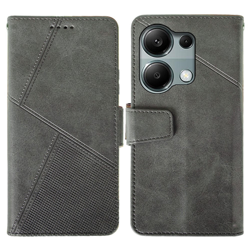 IDEWEI For Xiaomi Redmi Note 13 Pro 4G / Poco M6 Pro 4G Case Calf Texture Card Holder Phone Cover