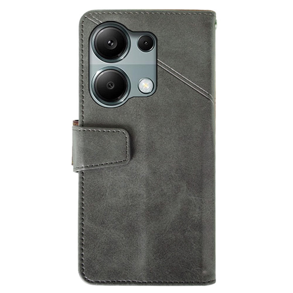IDEWEI For Xiaomi Redmi Note 13 Pro 4G / Poco M6 Pro 4G Case Calf Texture Card Holder Phone Cover