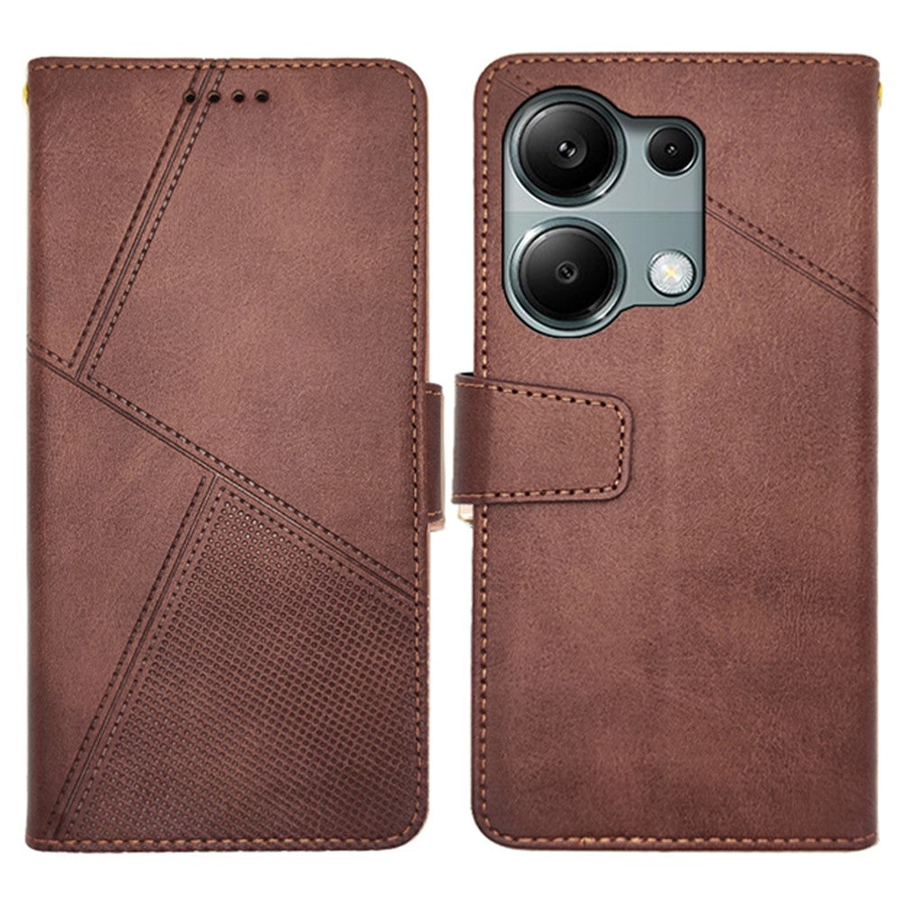 IDEWEI For Xiaomi Redmi Note 13 Pro 4G / Poco M6 Pro 4G Case Calf Texture Card Holder Phone Cover