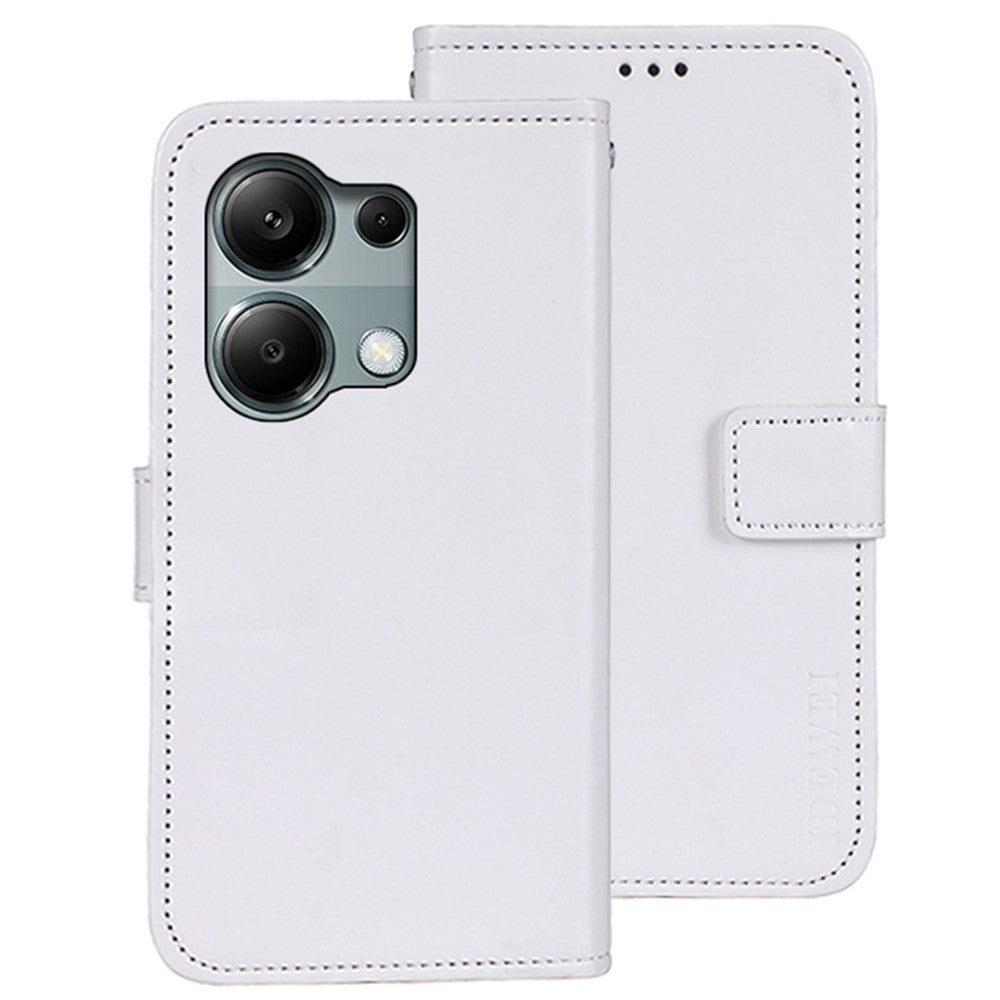 IDEWEI For Xiaomi Redmi Note 13 Pro 4G / Poco M6 Pro 4G Case Magnetic Clasp Leather Anti-fall Phone Cover