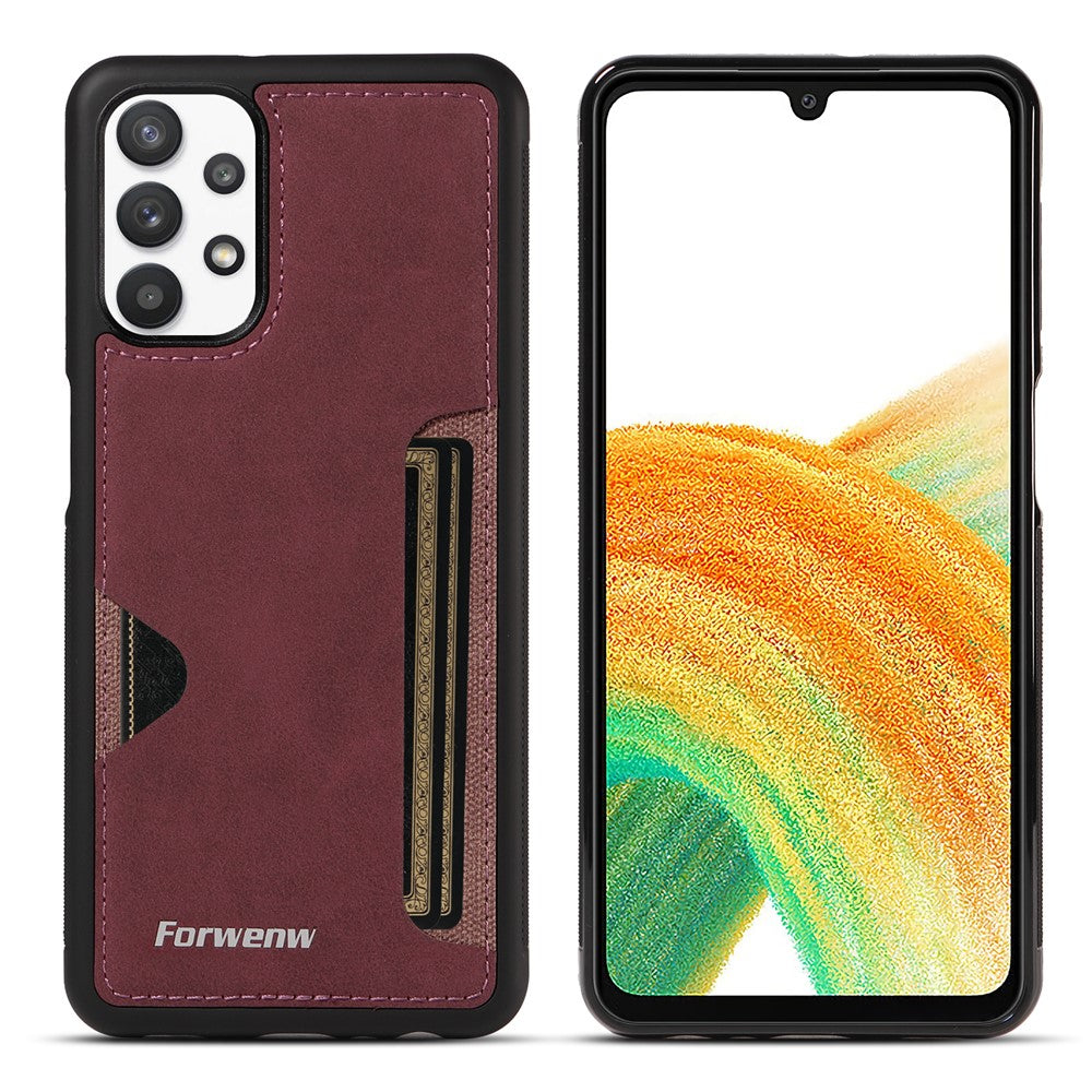 FORWENW F5 Series Til Samsung Galaxy A33 5G Etui Kortholder Læder+TPU Beskyttelsescover