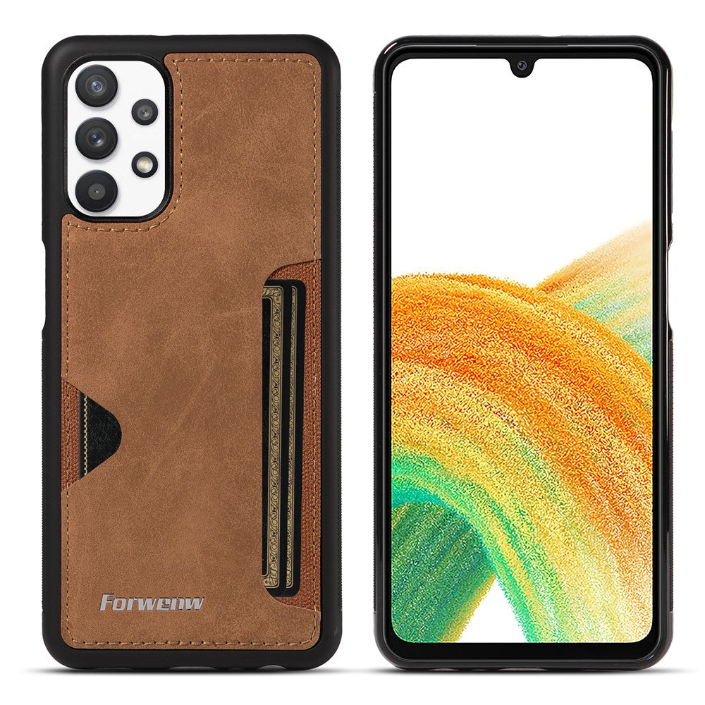 FORWENW F5 Series Til Samsung Galaxy A33 5G Etui Kortholder Læder+TPU Beskyttelsescover
