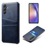Til Samsung Galaxy A35 5G Telefoncover Læder+PC Stødsikkert Cover med Dobbelt Kortlommer