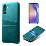 Til Samsung Galaxy A35 5G Telefoncover Læder+PC Stødsikkert Cover med Dobbelt Kortlommer