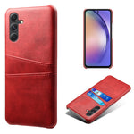 Stødsikkert telefoncover til Samsung Galaxy A55 5G PU læder+PC cover med dobbelt kortplads