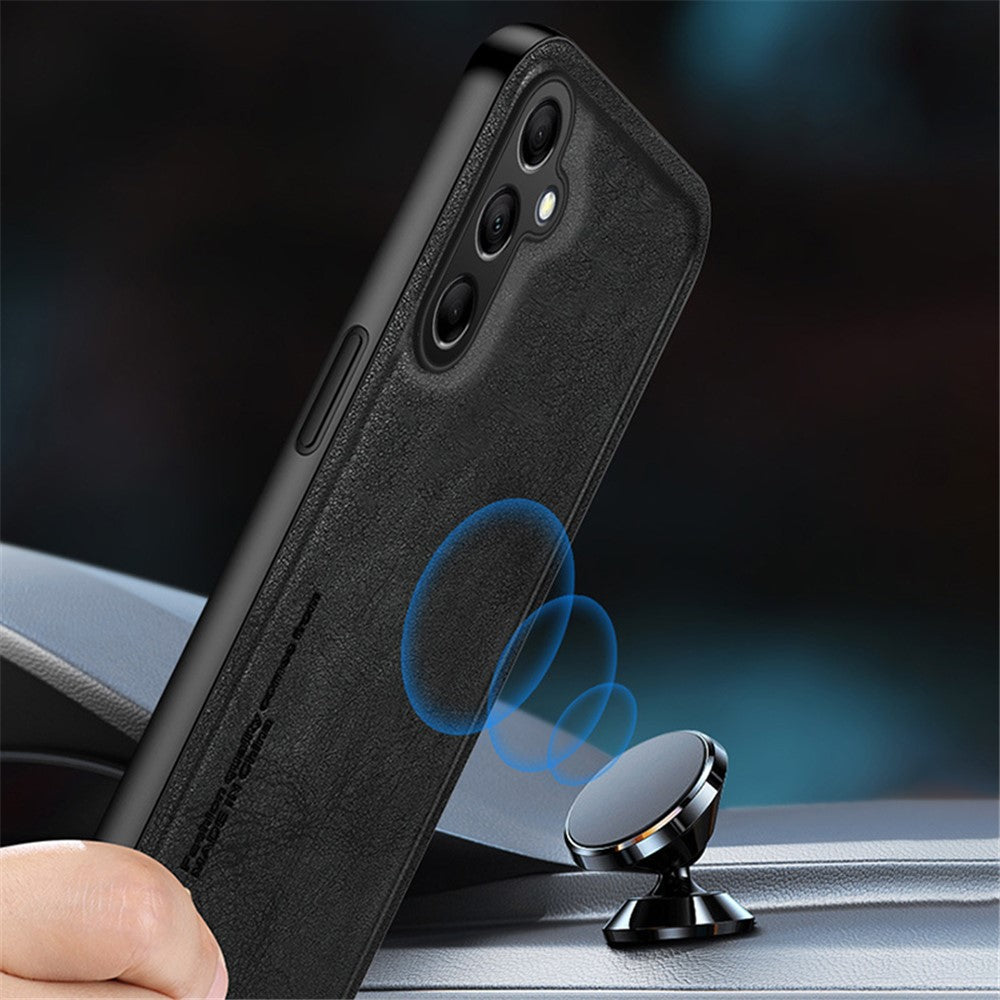 For Samsung Galaxy S23 FE Case Shockproof TPU+PU Cell Phone Cover Built-in Metal Sheet