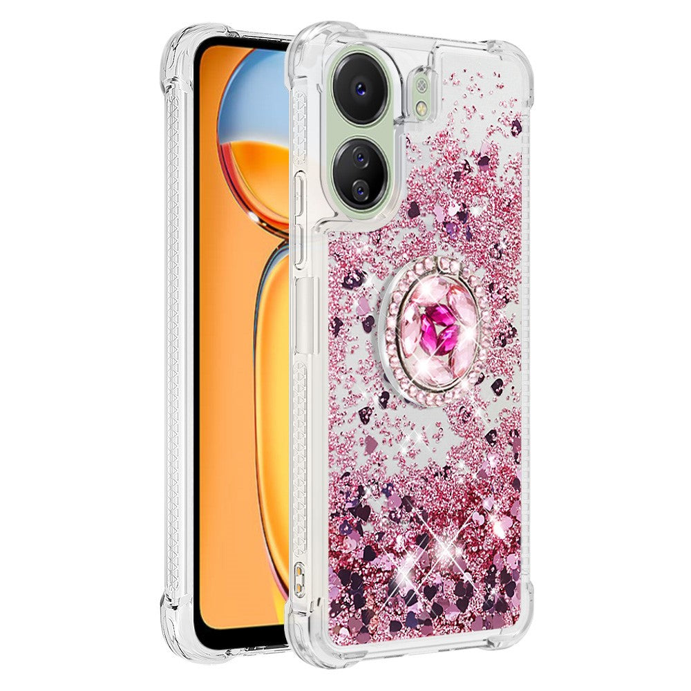For Xiaomi Redmi 13C 4G / 13C 5G / 13R 5G / Poco M6 5G / Poco C65 4G TPU Case Kickstand Quicksand Phone Cover