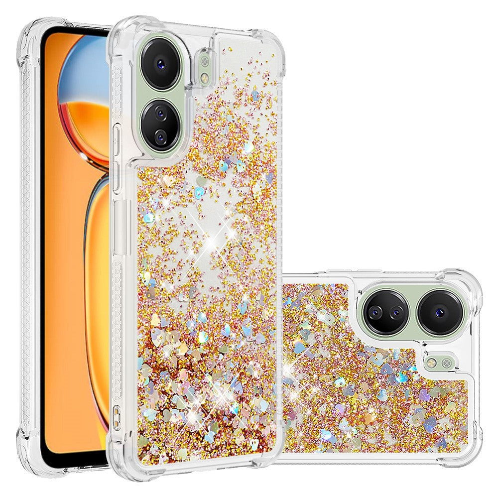 For Xiaomi Redmi 13C 4G / 13C 5G / 13R 5G / Poco M6 5G / Poco C65 4G TPU Case Glitter Quicksand Shockproof Phone Back Cover
