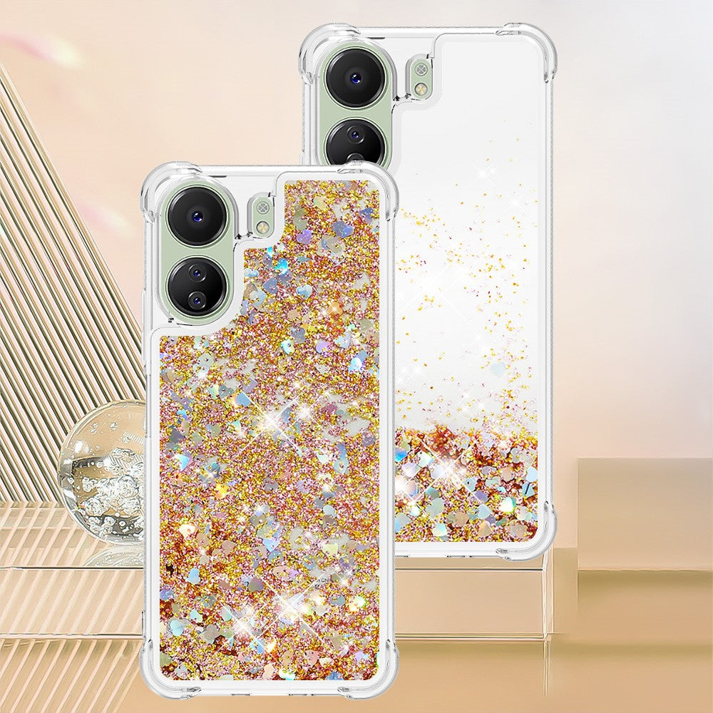 For Xiaomi Redmi 13C 4G / 13C 5G / 13R 5G / Poco M6 5G / Poco C65 4G TPU Case Glitter Quicksand Shockproof Phone Back Cover