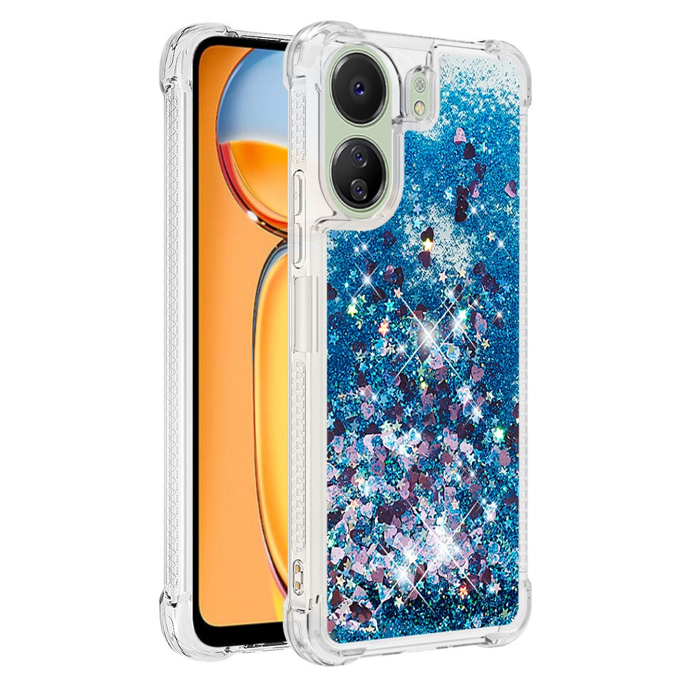 For Xiaomi Redmi 13C 4G / 13C 5G / 13R 5G / Poco M6 5G / Poco C65 4G TPU Case Glitter Quicksand Shockproof Phone Back Cover
