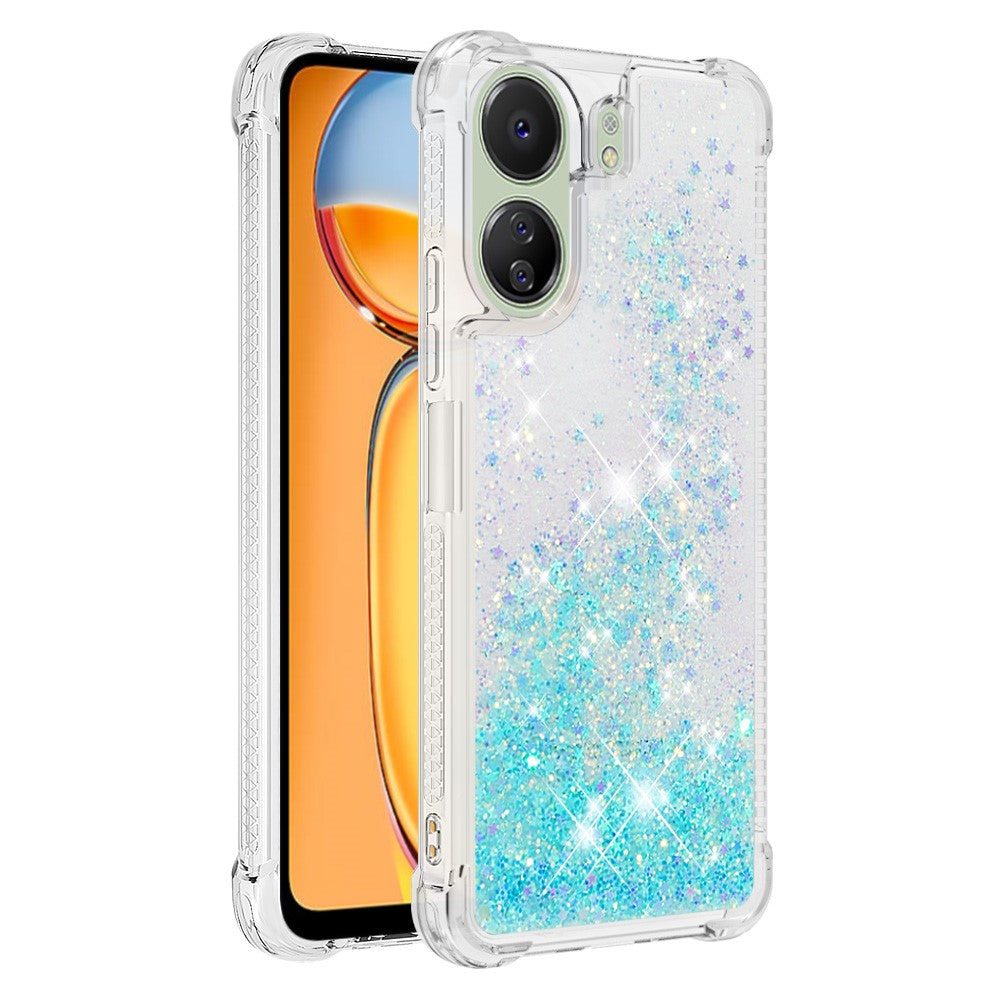 For Xiaomi Redmi 13C 4G / 13C 5G / 13R 5G / Poco M6 5G / Poco C65 4G TPU Case Glitter Quicksand Shockproof Phone Back Cover