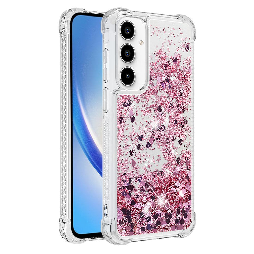 Til Samsung Galaxy A35 5G TPU Cover Glitrende Kviksand Stødabsorberende Telefonbagside