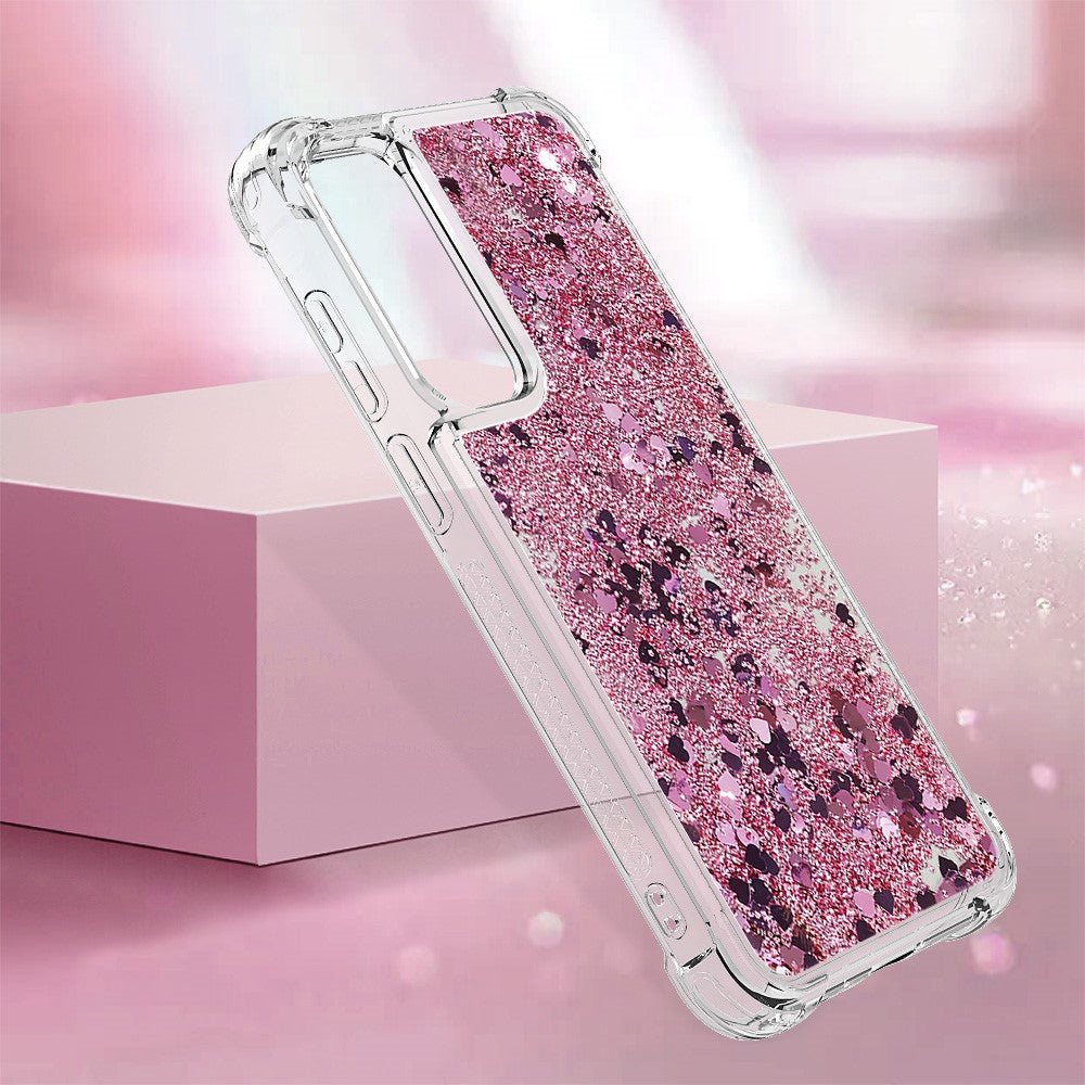 Til Samsung Galaxy A35 5G TPU Cover Glitrende Kviksand Stødabsorberende Telefonbagside