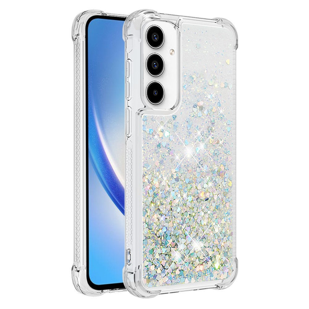 Til Samsung Galaxy A35 5G TPU Cover Glitrende Kviksand Stødabsorberende Telefonbagside