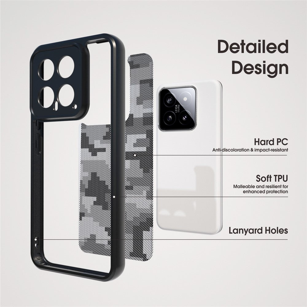 IBMRS Slim-Fit mobilskal för Xiaomi 14 Skal Reptåligt TPU+PC Mobilskal