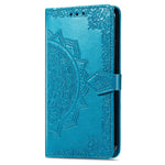 Til Samsung Galaxy A15 4G / A15 5G Cover med Præget Mandala Mønster i Læder