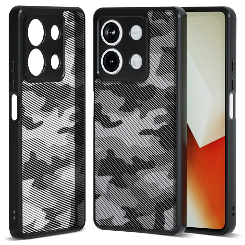 IBMRS För Xiaomi Redmi Note 13 5G mobilskal TPU+PC Baksida Exakt Utskärning Linshål